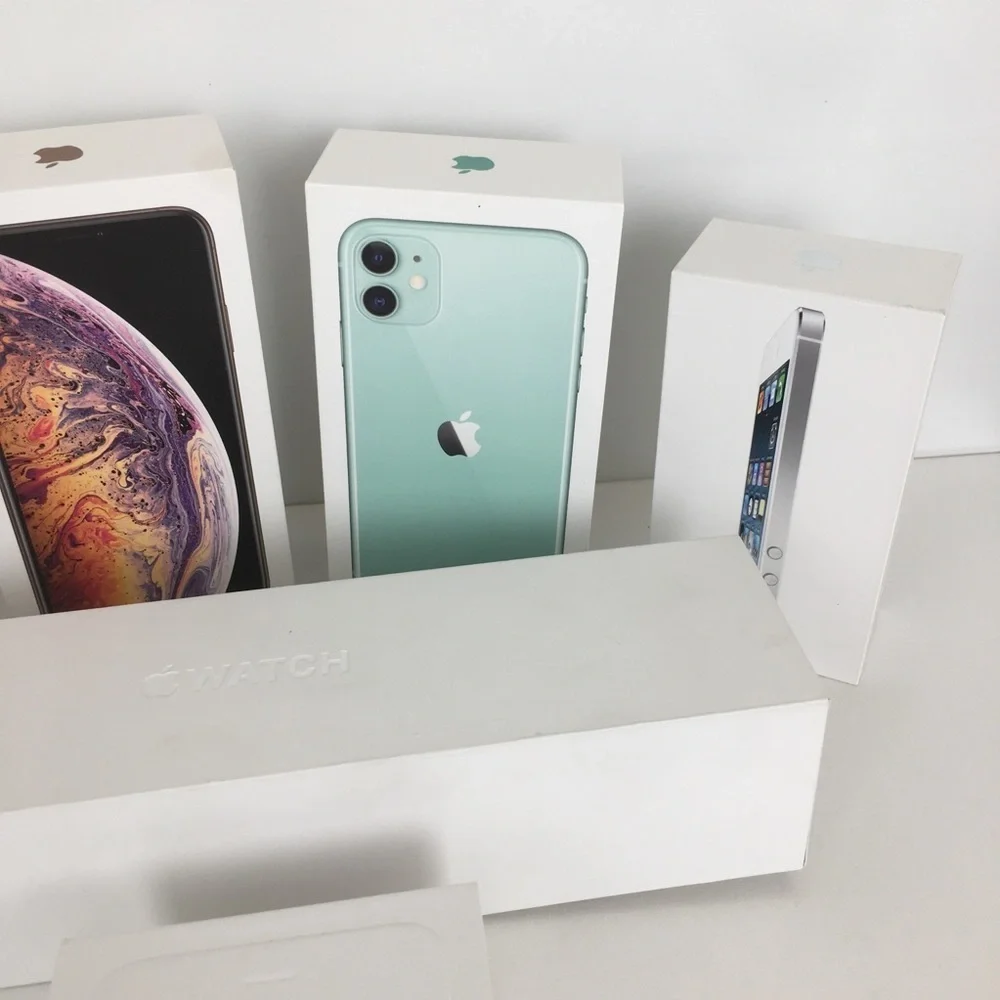 Apple iPhone & Watch Box Bundle 6 Empty Boxes Resale Repurpose Crafts Gag Gift